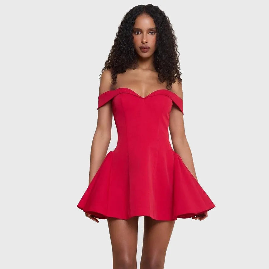 One Shoulder Bodycon Mini Dress Women Sexy Backless Tube Dress With High Waist For Party Club Night Out Black White