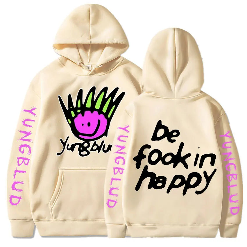 Hip Hop Rapper Yungblud Printing Harajuku Men's Hoodie Fashion Streetwear Unisex Hooded Sweatshirt Costumes Oversized Tracksuit