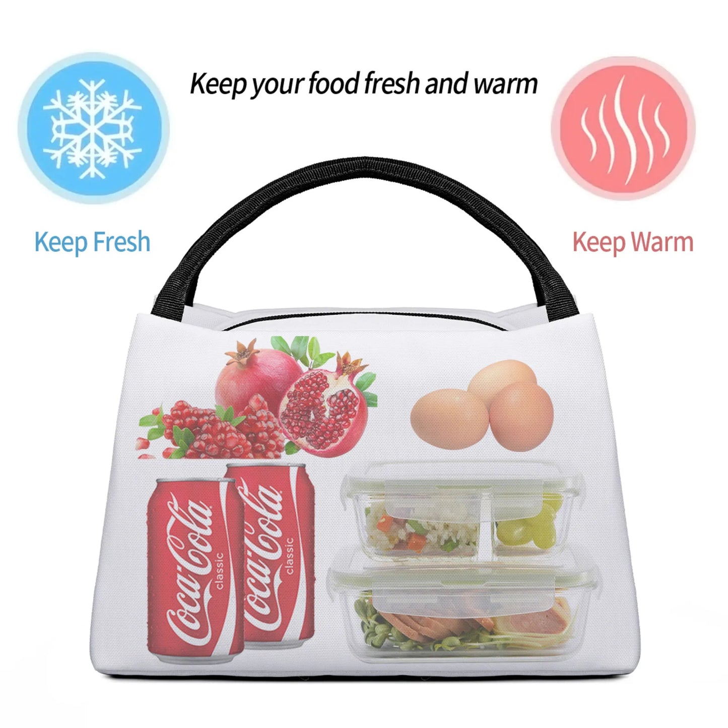 Cooler Lunch Bag Picnic Bag Goth Occult Pattern Goth Occult Pattern Moon Planchette Coffin Bats Stars Pentagram Spirit
