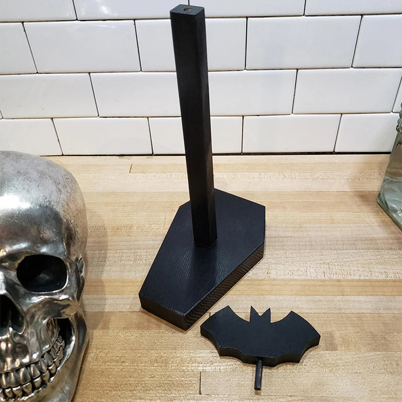 Bat Paper Towel Holder Halloween Decor For Kitchen And Bathroom Gothic Decor For Oddities And Curiosities Goth Accessories