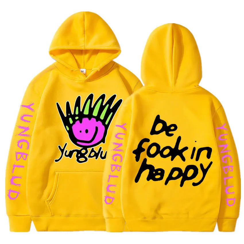 Hip Hop Rapper Yungblud Printing Harajuku Men's Hoodie Fashion Streetwear Unisex Hooded Sweatshirt Costumes Oversized Tracksuit