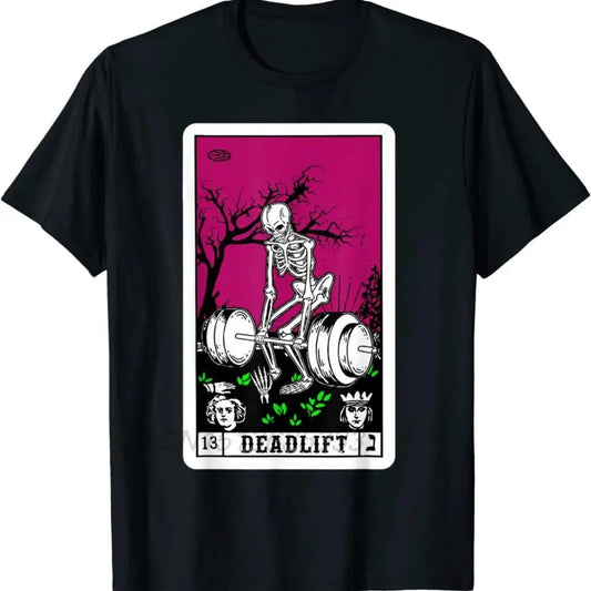 Death Tarot Card Funny Gym Deadlifts Men Gymmer T-shirts Justice Grim Reaper Halloween Goth Horror Man Vintage Cotton Sweatshirt