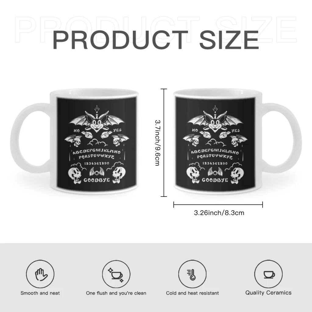 Ouija Ceramic Cup Coffee Oatmeal Breakfast Cup Creative Personality Mug