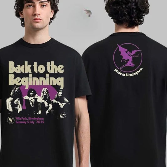 Black Sabbath and Ozzy Osbourne Back To The Beginning Merch Event Tee with Lineup Two Sided T-Shirt Ins Y2k New Brand New Style