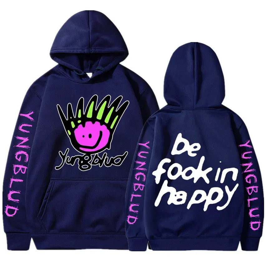 Hip Hop Rapper Yungblud Printing Harajuku Men's Hoodie Fashion Streetwear Unisex Hooded Sweatshirt Costumes Oversized Tracksuit