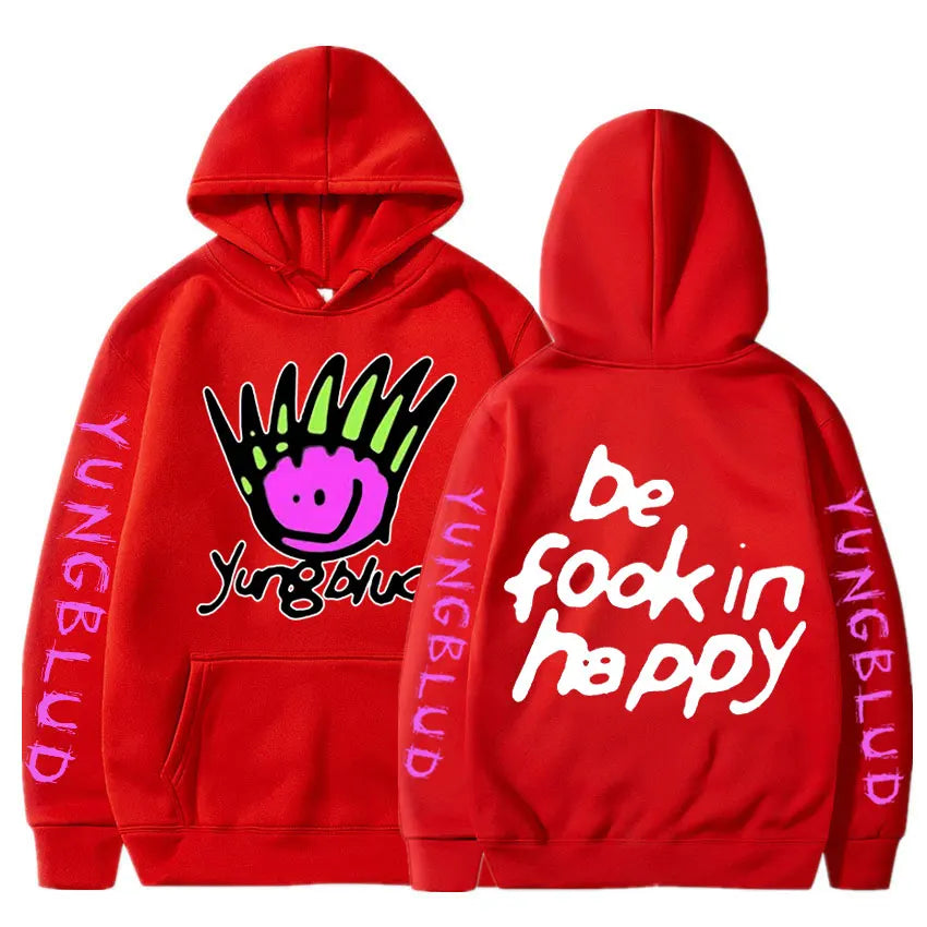 Hip Hop Rapper Yungblud Printing Harajuku Men's Hoodie Fashion Streetwear Unisex Hooded Sweatshirt Costumes Oversized Tracksuit