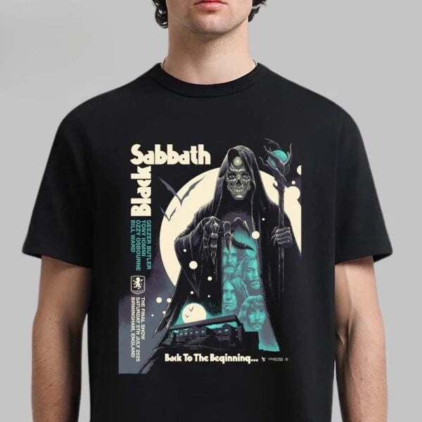 Black Sabbath and Ozzy Osbourne Back To The Beginning Merch Event Tee with Lineup Two Sided T-Shirt Ins Y2k New Brand New Style
