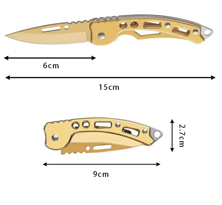 Stainless Steel Keychain Folding Knife Outdoor Carrying Knife Mirror Sharp Pocket Knife Fruit Knife Folding Knife
