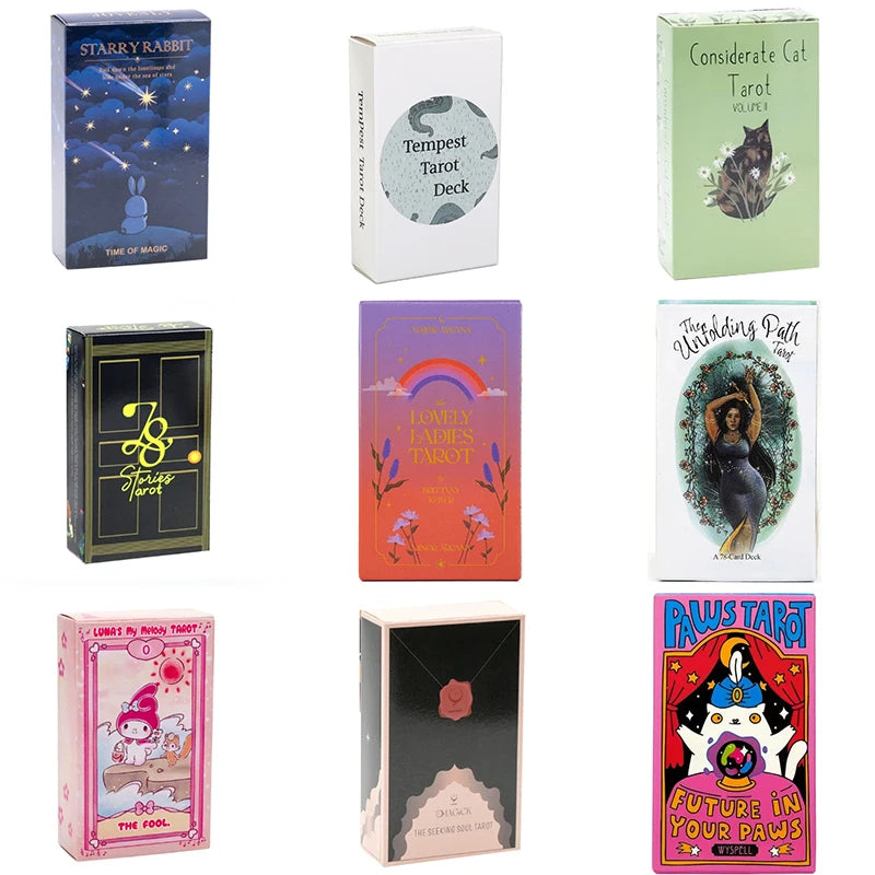Paws Tarot Cards A 78 Tarot Fortune Telling Divination Tools English Tarot Decks for Board Game Fate Divination Party Playing