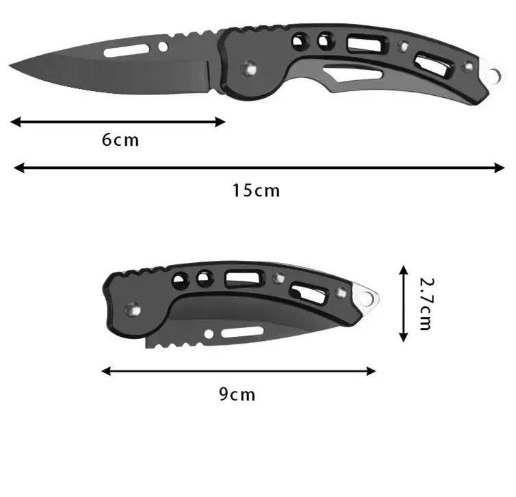 Stainless Steel Keychain Folding Knife Outdoor Carrying Knife Mirror Sharp Pocket Knife Fruit Knife Folding Knife